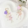 Handykette, kreativer Glöckchen-Orchideen-Schlüsselanhänger, niedlich, herzförmig, erfrischend, Kopfhörer-Set, Charm, Taschenanhänger, R231031