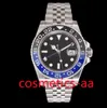 Super EW Quality Mens Watch 40 mm GMT 126710 126710 PEPSI BEZEL WATCHY 904L STALOWA BRANDELA JUBILEI