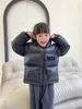 Kds meninas meninos puffer jaquetas de luxo designer casacos com capuz menina menino quente à prova vento outwear casaco roxo roupas de inverno das crianças