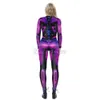 Kobiety mężczyzn 3D Digital Printing kombinezon Halloween Cosplay Cosplay Nowy przylot robot z długiego rękawu punkowy szkielet