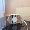 coabag bedruckte Kameratasche, Umhängetaschen, Designer-Tasche, Damen-Designer-Handtasche, Damenmode, klassische Regenbogen-Streifen, Umhängetaschen, Geldbörse