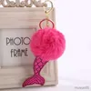 Mobiltelefonkedjan Creative Plush Keychain Hairball Tail Keychain Pendant Tail Bag Pendant R231031