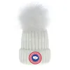 Hot verkoop Designer Winter cap Gebreide Beanie Wollen Hoed Mannen Vrouwen Chunky Knit Dikke Warme faux fur pom Mutsen Hoeden vrouwelijke Motorkap