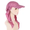 Ball Caps Muslim Women's Scarf Casual Headscarf Sun Headwear Turban Hat Slouchy Beanie