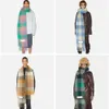 2022 fashion Europe latest autumn and winter multi color thickened Plaid women's scarf AC with extended Plaid shawl couple warm scarf 05998