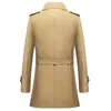 Men 'blandar Solid Classic Trench Coat Plus Size Windbreak High Quality Business Casual Wind Men Clothing M 8XL BF7987 231031