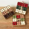 Kerstversiering 36pcbox INS Wolvilt Ballen Kerstboom Ornament Hangende Hanger Decoratie Voor Home Decor Jaar Geschenk Feestartikelen 231030