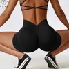 Shorts ativos femininos para academia, roupa sem costura, scrunch busport, fitness, cintura alta, treino, ciclismo, roupas curtas