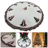 Decorazioni natalizie Gonna per albero intrecciata a mano 48 pollici Nappe rosse Modello natalizio Resistente Perfetto per