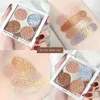 Eye Shadow 4 Colors Eyeshadow Palette Pearly Matte Glitter glänsande vattentäta skimmerpigment Ins Women Beauty Makeup Maquiagem