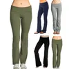 Calças femininas na moda mulheres fitness leggings super macio yoga calças perna larga slim fit ginásio vestindo