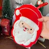 Towel Christmas Coral Velvet Hand Towels Cute Santa Claus Snowman Quick Drying Microfiber Hanging Bathroom Kitchen Dishcloth