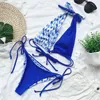 Kobiety w kolorze strojów kąpielowych Damskie bikini wysokiej talii Europejski i amerykański moda seksowna plażowa plażowa plaż