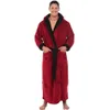 Мужской зимний плюшевый удлиненный халат с шалью, домашняя одежда, халат с длинными рукавами, пальто, мужской халат, меховой #4283E