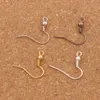 4Colors Copper Fish Clasps & Hooks 15mm 200pcs lot Polish Ear Earring Finding French Fishwire L3107258N