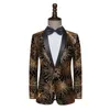 Men's Suits Blazers Trendy Sequins Men's Singer Stage Performance Host Dress Suit Coat Jacket Tuxedo Gentlemen Wedding Groom 231030