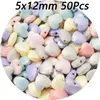 50/100 st Multicolor Heart Akrylpärlor Stjärna Butterfly Flower Löst pärlor för smycken Making Halsband Armband Tillbehör Fashion JewelryBeads smycken