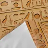 Tafelkleed Egyptische symbolen rond festival dineren waterdichte tafelkleed cover voor bruiloftsfeestdecoratie