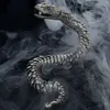 Chain S925 Sterling Silver Fierce Dragon Bracelets Viking Domineering Black Gun Dragon Men Bracelet Hip Hop Rock Jewelry Bangle 231030