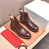 Botas de grife masculinas chelsea botas com logotipo martin botas derme de alta qualidade ao ar livre botas de tornozelo de fundo grosso sapatos plataforma