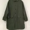 Płaszcze damskie okopy 2023 Haftowane dekoracja płaszcza Środkowa Armia Zielona Toplady długa kurtka z kieszeniem z kieszeniami