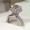 Kampanj 94%rabatt på Vecalon Engagement Wedding Band Ring for Women 3CT CZ Diamonique Ring 925 Sterling Silver Female Finger Ring2399