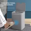廃棄物bins dqokスマート誘導ゴミは、キッチンのためのダストビンバケツのごみのバスルームを自動can can electric type touch trash bin paperバスケット231031