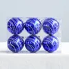 Décorations de Noël Boule de Noël Décoration Boule Suspendue Bleu Brillant Peint Boîte Boule 6 Pack Décoration d'Arbre de Noël Pendentif Décoration 231030