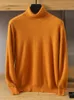 Herrtröjor Mvlyflrt Men 100% Pure Mink Velvet Cashmere Sweater High Lapels Pullovers Sticked Winter Tops Long Sleeve High-End Jumpers 231030