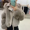Womens Fur Faux s Luxo Mulheres Inverno Real Fox Casacos HighEnd Natural Jacket Outwear 231031