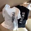 Designer Brand Femmes Plus T-shirts Blanc Noir Manches courtes Imprimé Casual Lâche Col Rond Été Couples Vêtements Asie M311y