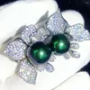 Baumelnde Ohrringe Missvikki Luxus Wunderschöne Perle Glänzender Kubischer Zirkon Tropfenohrring Für Braut Hochzeit Schmuck Hohe Qualität