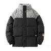 Heren Donsparka's 2023 Warme Heren Effen Winterjas Parka Staande Kraag Puffer Dikke Zwarte Koreaanse Mode Bubble Jas Plus Size 231030