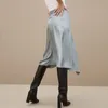 スカート2023秋の女性不規則なデザインDリングベルトA字型の通勤スカート