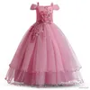 Abiti da ragazza Abiti da sposa per bambini per ragazze Elegante fiore lungo Baby Girl Abito natalizio abiti infantil Taglia 6 12 14 anni R231031