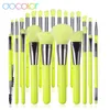 メイクアップツールDocolor Professional Neon Green Makeup Brush Set Foundation Blending Face Powder Blush Concealers Eye Shadows Makeup Brush Tools 231030