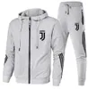 Mens Tracksuits Primavera e Outono Mens Football Set Zippered Jacket Calças Twopiece Sports Fitness Impresso Casual Wear Fashiona 231031