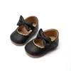 Erste Wanderer KIDSUN Baby-Freizeitschuhe Säuglingskleinkind Schleife rutschfeste Gummi-weiche Sohle Flache PU-Walker Born Bow Decor Mary Janes