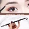 Eyebrow Enhancers 5st Haozhuang Waterproof Eyebrow Pencil Brown Cosmetic Pencil Natural Long-Last Tattoo Brush Makeup Set Beauty Wholesale 231030