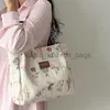 Shoulder Bags Women's Large Capacity Handbag Vintage Flower Print Women's Voice Bag Vintage Design Women's Commuter Bagcatlin_fashion_bags