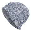 Bérets Bonnet chapeaux Style Paisley hommes femmes chapeau mince bleu motif Floral fond automne printemps casquette chaude bonnets casquettes