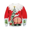メンズセーターユニセックスクリスマスセーター3Dプリント面白いプルオーバーセータージャンパーチクスマス男性女性ホリデーパーティーフーディースウェットシャツ