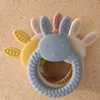 Tänder leksaker 1 st baby teether silikon leksak bpa gratis tecknad kanininvårning tandläkare gåvor hälsa molar tugga födda tillbehör 231031