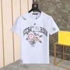 DSQ Phantom Turtle Mens Designer T Shirt italiensk Milan Fashion Flower Print T-shirt Summer Black White T-shirt Male Hip Hop Street3332