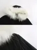 Women's Trench Coats Fashion Ladies Solid Color Drawstring Fleece Parka Coat Women Autumn Winter Hooded White Fur Collar Warm Chic Jacket