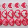 Accessoires de cheveux 150pcs / lot 9cm Saint Valentin Grand mousseline de soie Rose Coeur Fleur pour bricolage bébé filles bandeaux vêtements couture artisanat