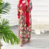 Etniska kläder vintage tryck abayas för muslimska kvinnor diamanter maxi klänningar kalkon arabisk mantel dubai saudi islam kaftan eid party jalabiya