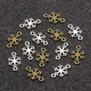 Charms 40pcs 2 kolor 12 21 mm metalowe płatki śniegowe stopu cynku.