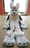 Halloween longo pele husky cão raposa fursuit mascote traje terno adulto tamanho natal carnaval festa de aniversário fantasia roupa