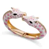 Bracelet HAHA TOTO Bracelet manchette girafe à la mode bracelet de déclaration pour les femmes plaqué or avec émail coloré Bracelet animal Pulseira 231030